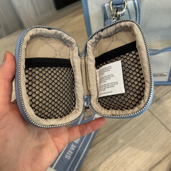 Steve Madden Blue Canvas Mini Tote Purse - Picture 4 of 15